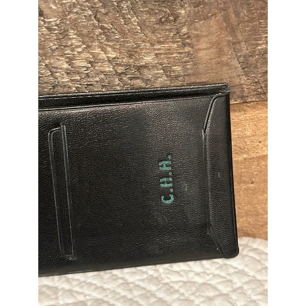 Prince Gardner Banker Men's Leather Bifold Wallet Banker Top Grain Cowhide Black